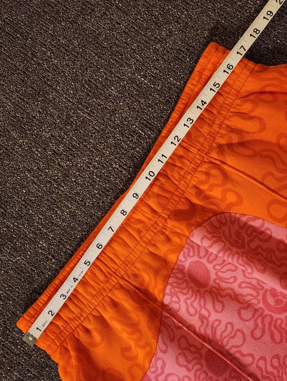 🌺Unisex Nike X Project U*Phoria🌺 - Pink/Orange Fleece Athletic Lounge Short - Picture 8 of 11